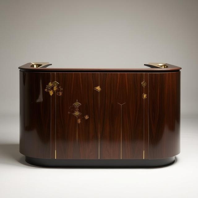 Brass inlaid sideboard