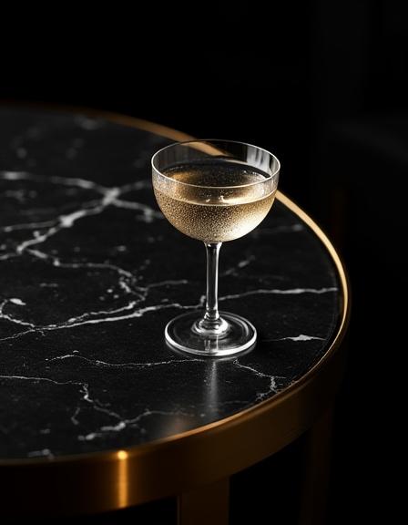 Brass inlay bistro table